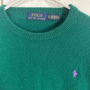 Ralph Lauren Teal Crewneck Sweater for Men 100%Lambswool